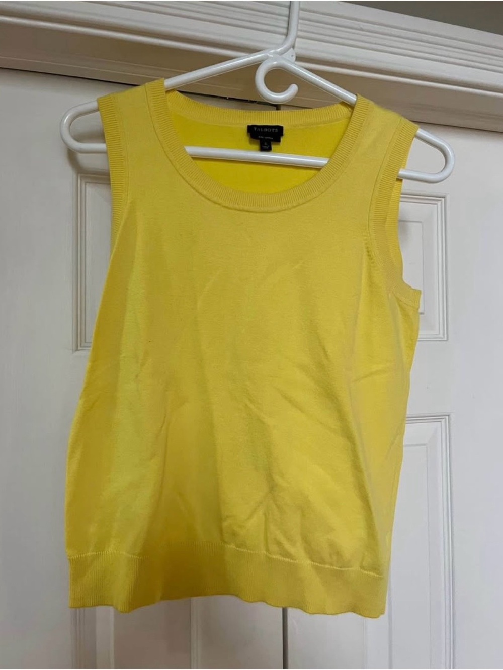 Talbots Bright Yellow Knit Tank
